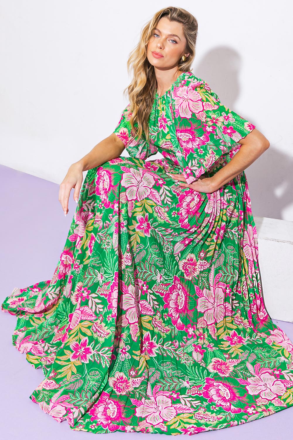 ALL NIGHT REVIVAL WOVEN MAXI DRESS Flying Tomato